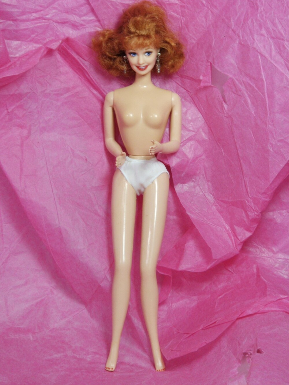 Nude Barbie I Love Lucy Doll Redhead Auburn Hair No Clothes